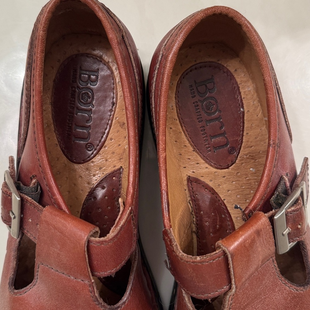 Born Chestnut Leather Buckle Shoes - Picture 7 of 7